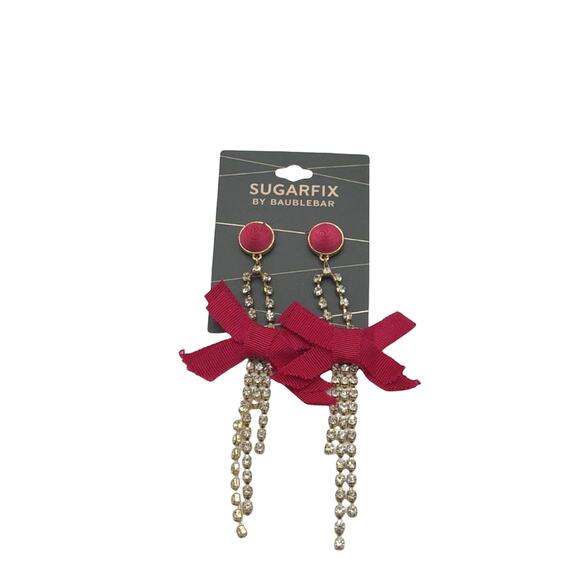 SUGARFIX by BAUBLEBAR Earring Accessories  with Pink Bow and Jewels - Picture 1 of 6
